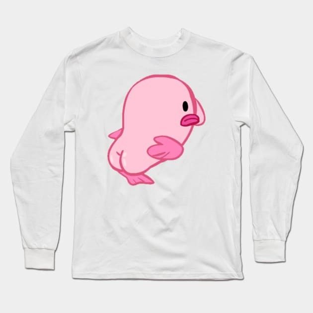 Twerking Blobfish Long Sleeve T-Shirt by JustBlobvis